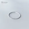 925 Sterling Silver Redondo Círculo Slim Anel de Dedo Slim para Mulheres Simples Anéis Geométricos Moda Jóias Bijoux 210707