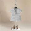 Girls Dress 2020 New Summer Brand Girls Clothes stripe And Ball Design Baby Girls Dress Party Dress For 1-6 Years Infant Dresses Q0716