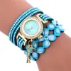 Relojes de pulsera Moda Montre Femme Reloj femenino Diamond Weave Pulsera de cuero Lady Womans Reloj de pulsera Números pequeños Dial Cuarzo