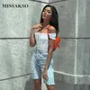 Missakso Crochets Mesh Corset Tops Lace Up Femmes Slim Off Épaule Top Printemps Streetwear Sous-Vêtements Sexy Dos Nu Bustier T-Shirts 210625