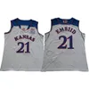 NCAA Kansas Jayhawks College Joel #21 Embiid Jersey Josh 11 Jackson Andrew 22 Wiggins Paul 34 Pierce Wilt 13 Chamberlain Basketball-Trikots benutzerdefinierte XS-6XL