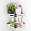 3 Layers Corner Shower Shelf Bathroom Shampoo Holder Kitchen Storage Rack Punch Free Tripod Stand 211112