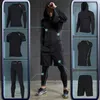 Męska siłownia trening fitness sportswear sportowy treningowe ubrania ubrania garnitury biegania jogging odzież sportowa dres suchy pasuje Q190521