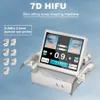 전문 7D HIFU 슬리밍 고강도 초점 초음파 HIFU 얼굴 리프팅 바디 슬림 MMFU 기계가있는 7 카트리지