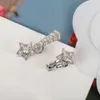 New Hot Brand Pure 925 Sterling Silver Jewelry for Women Meteor أقراط فاخرة مقطع أذن الأذن تصميم النجم الصيفي الساخن