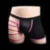 Underpants Hollow Out Boxer Shorts Mens Sexy Underwear Cross Strap Men Boxers Mid Rise Briefs Breathable Panties Erotic