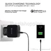 iB370 QC 3.0 US EU charge rapide adaptative maison voyage chargeur mural câble de prise câbles USB pour Samsung Galaxy pratique efficace