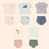 TC Kids Summer Clothes Sets Super Cute Baby Boy and Girl T Shirt Bloomers Outfit For Cotton Outfits 210619