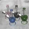 Кальяны 9 дюймов Big Bongs Beaker Bong Стеклянные стены Супер тяжелые водопроводные трубы с 14,4 мм мужской совместной миской