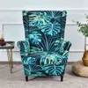 Couverture de chaise d'aile de plante tropicale élastique spandex relax fauteuil s nordique amovible canapé housse de protection de meubles 211116