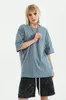 Elegancki Misty Niebieski Mężczyzna Letnie Męskie T Shirt Moda Casual Sportswear Odzież Designer Spodenki Rękaw Tshirts Sport Kobiety Dziewczyna Vintage Scoop Neck