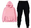 Höstens träningsoverall för män Hooded Sportswear Långärmad Luvtröja Pullover Byxor Leggings 2-delads Set Sweatsuit Märke Sportoverall S-XXL