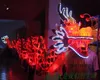 LED -storlek 6# 7 9m 8 barn gröna folk Silk Dragon Dance Mascot Costume China Special Culture Holiday Party Christmas Performance Wedd275C