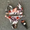 Bikini maillot de bain maillots de bain femmes Push Up maillot de bain Bandeau solide ensemble femme maillots de bain avec coussin de bain 210621