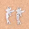 50 stks antiek zilver brons vergulde engel meisje charms hanger diy ketting armband Bangle bevindingen 33 * 14mm