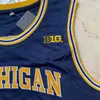 Nikivip Juwan Howard 25 Michigan College Basketball Jersey Men's Centred Navy Blue Yellow Taille S-xxl Top Quality