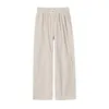 IEFB Men's Wear Summer Simple Personality Trend Loose Medium Waist Casual Pants Corduroy Elastic Waist Trousers 9Y7440 210524