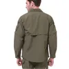 Men Shirt Removable Quick Dry Breathable Tactical Summer Travel Military Workout Long Sleeve Shirts Plus Size Men's Casual