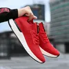 Zapatos para correr transpirables para hombre, zapatillas deportivas informales para hombre, color rojo, negro y gris, para correr al aire libre, talla 39-44