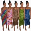 Летние женские дизайнерские сексуальные платье леопардовые принт долтер платья без рукавов плечевые ремни платья дамы 2022 тенденции новая одежда