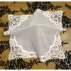 Conjunto de 12 handkerchiefs nupciais de casamento senhoras hankies de algodão crochê lace lenço vintage bordado hanky 12x12 "