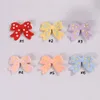 2.6 pollici EmbroiddD Capelli arco per capelli clip per neonati Fiore Flower Flower Tairspins Foglia neonata Capelli Bow Barlettes Kid Headwear 2021 Nuovo