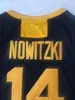 رجل ديرك nowitzki # 14 deutschland فريق ألمانيا كرة السلة الفانيلة خمر قميص مخيط S-XXL