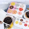 stobag 20pcs 도넛 종이 상자 베이킹 포장 상자 베이비 샤워 크리스마스 선물 상자 생일 파티 결혼식 용품 호의 210724