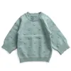 Autumn Winter Baby Kids Girls Long Sleeve Pure Color Knit Sweater Pullover Sweaters Children's Clothes 210521