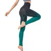 Mulheres sem costura cangings de esportes gradiente cor yoga calças de cintura alta bunda lifting calças ginásio treinamento de fitness sportswear elastic h1221