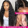 28 30 Inch Deep Wave13x4 Transparent Lace Front Wig Human Hair For Black Women Brazilian Water Wave 5X5 HD swiss Frontal Wigs diva1