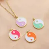 Pendant Necklaces Chinese Style Black And White Tai Chi Necklace For Women All-Match Trend Hip-Hop 2021 Latest Multi-Color Optional