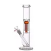 11.5 인치 키가 큰 물 담뱃대 유리 베일러 봉진 직선 튜브 DAB 리그 암 트리 PERC BUBBLER Recycler 흡연 물 파이프 14mm 남성 유리 오일 버너 파이프 20pcs를 가진 재 포수.