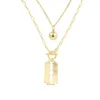 Ketens retro meerlagige angel blade hanger ketting ketting ketting dames mode goud en zilveren kleur dik 2022 sieraden