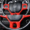 ABS Car Steering Wheel Trim Panel Dcoration for Dodge RAM 1500 2500 3500 10-17 Interior Accessories Red