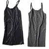High Fashion Solid Pu Slip Dress Spring Simple Black Women Dress Temperament Cool All-match Spaghetti Strap 210514