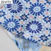 ZEVITY Kadınlar Vintage Bez Patchwork Çiçek Baskı Düğümlü Salong Etek Faldas Mujer Kadın Yan Fermuar Chic Ince Vestidos Qun793 210629