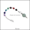 Collane con ciondolo Pendenti Gioielli 12Pc / Set 7 Chakra Pietra Guarigione Cristallo Quarzo Collana con pendolo Spiritualità Yoga Gioielli Donna Uomo Gif