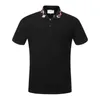 Nieuwe Designer Polo Shirts Mannen Casual Polo T-shirt Print Borduurwerk Mode Europa Parijs High Street Solid Color Mens Polos Jas Katoen M-3XL