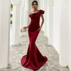 Beautiful Boat Neck Evening Dresses Party Dress Women Weddings Gowns Long Vestidos Elegantes Candy Color New Style Prom Dresses