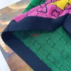 カラフルなパッチワークパターンセーターファッションレタージャカードカーディガンセーター秋人格デザイナーガールズコート