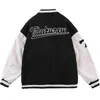 Broken Heart Broderie Varsity Veste Manteau Hommes Femmes Patchwork Hip Hop Streetwear Harajuku Rétro Baseball Bomber Mode 211126