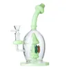 Chamorchins de champignons 14 mm en verre féminin Bongs de douche Perc Percolator Huile DAB Rigs de 9 pouces Style à billes Unique Pipes d'eau avec bol