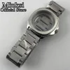 40mm silver case sapphire crystal watch case fit ETA2836 Miyota 8205 8215 821A Mingzhu DG2813 3804 Seagull 1612 movement