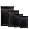 Plastikowe torby opakowania Mylar Black zamek zamek zamek uszczelniająca folia aluminiowa torebka uszczelniające