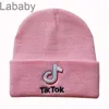 Tik tok broderi stickad hatt för barn vuxna kvinnor män mönstringar barn tecknad hattar tjejer beanie varm motorhuvud vinter cap dhl