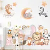 Animaux de bande dessinée Party Sticker mural pour chambre d'enfants Décor de jardin d'enfants Stickers amovibles Décoration de la maison Art Peintures murales Fonds d'écran DIY 210929