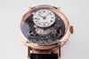 ZF Tradition 7097BB/G1/9WU 505 SR1 Power Reserve Automatic Mens Watch 40mm Rose Gold Skeleton Silver Dial Black Leather Strap Super Edition 2021 Watches Puretime c3