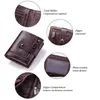 Portefeuilles Western Cow Leather Zipper Hasp Men Wallet Fashion Genuiue Multifunction Coin Purse