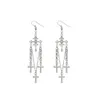 European And American Unique Star Moon Charm Retro Exaggerated Alloy Diamond Cross Pendant Earring Korean Asymmetric Earrings Wholesale